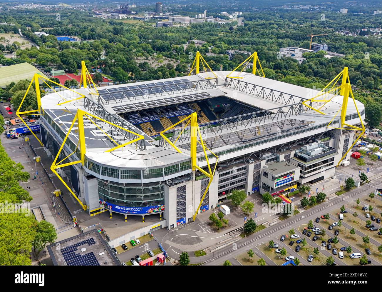 Dortmund, Allemagne. 19 juin 2024. Vue aérienne générale du stade BVB, Dortmund, Allemagne, le 19 juin 2024 crédit : Every second Media/Alamy Live News Banque D'Images