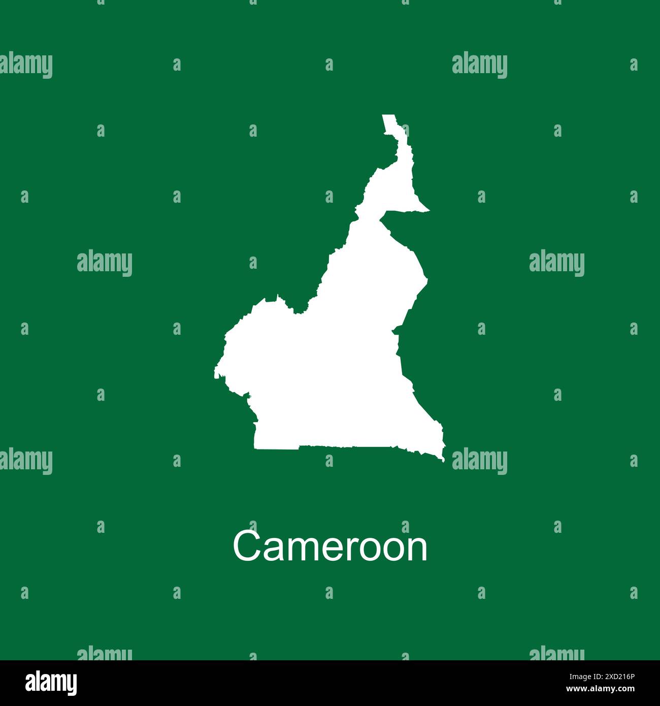 Icône de carte Cameroun, conception d'illustration de pays du continent africain Illustration de Vecteur