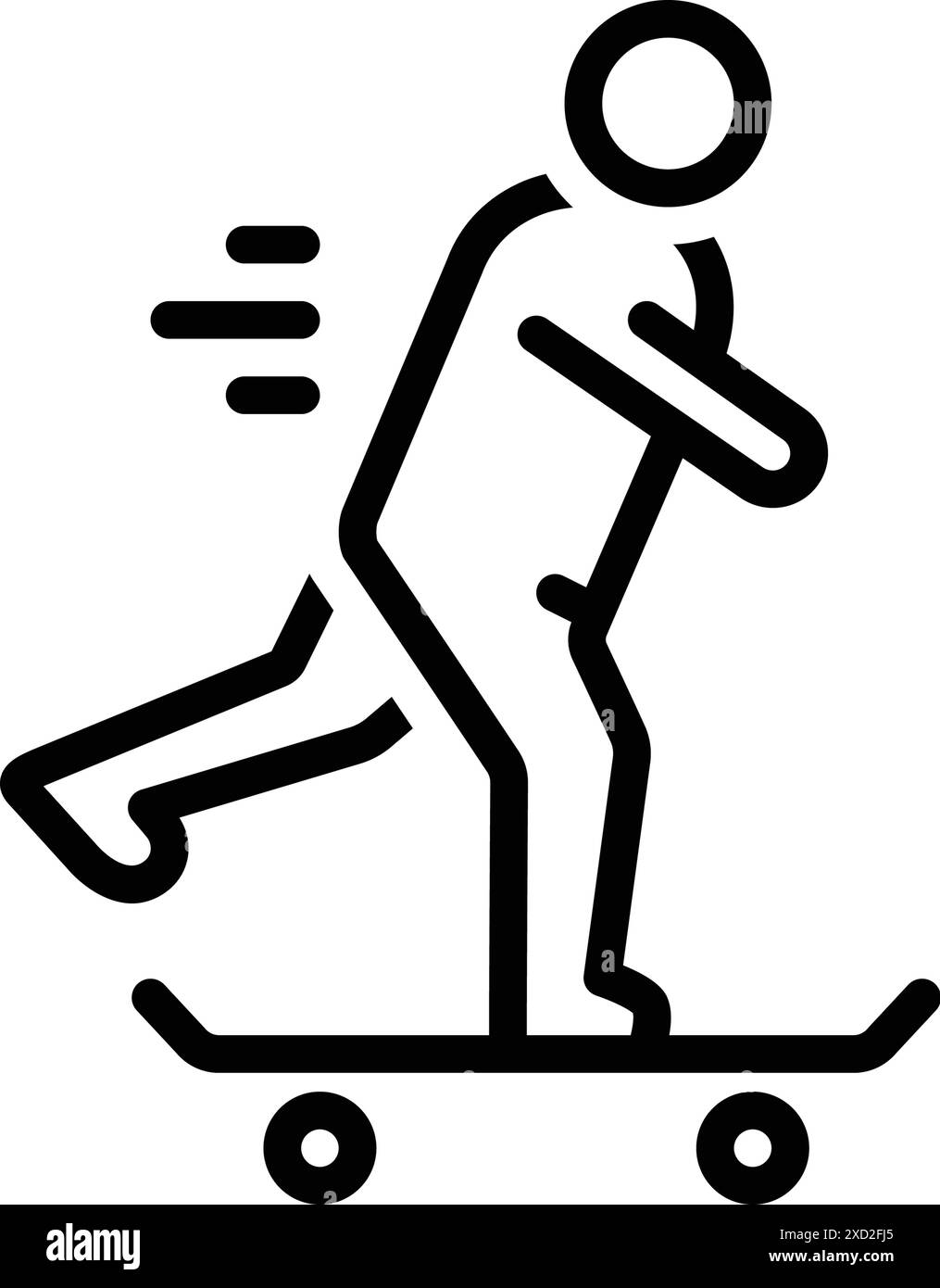 Icône pour skateboard, skate Illustration de Vecteur