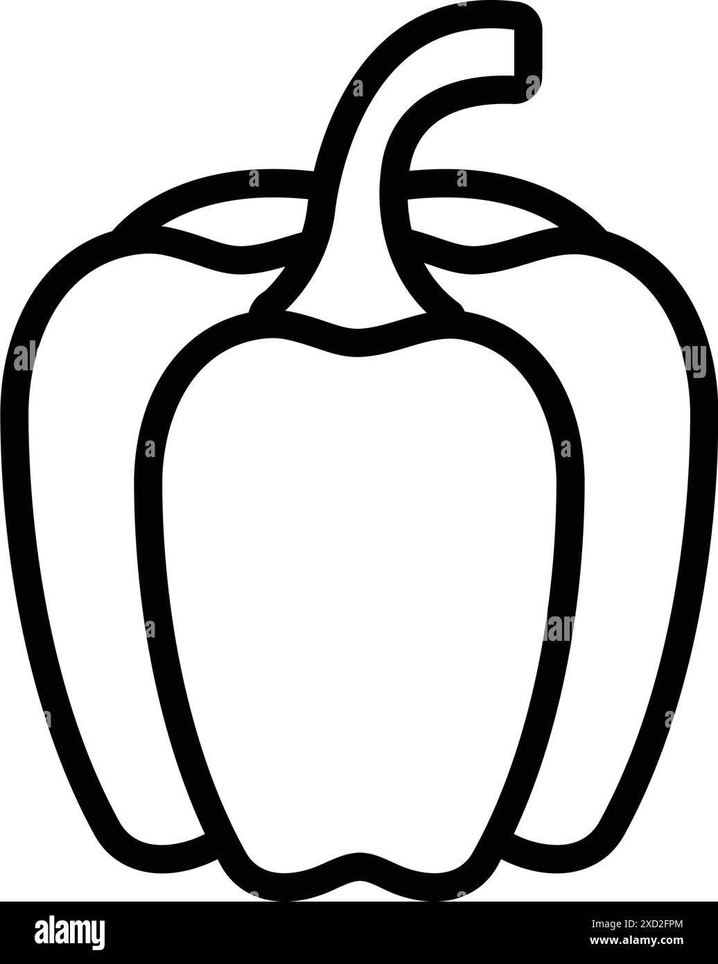 Icône pour capsicum, piment Illustration de Vecteur