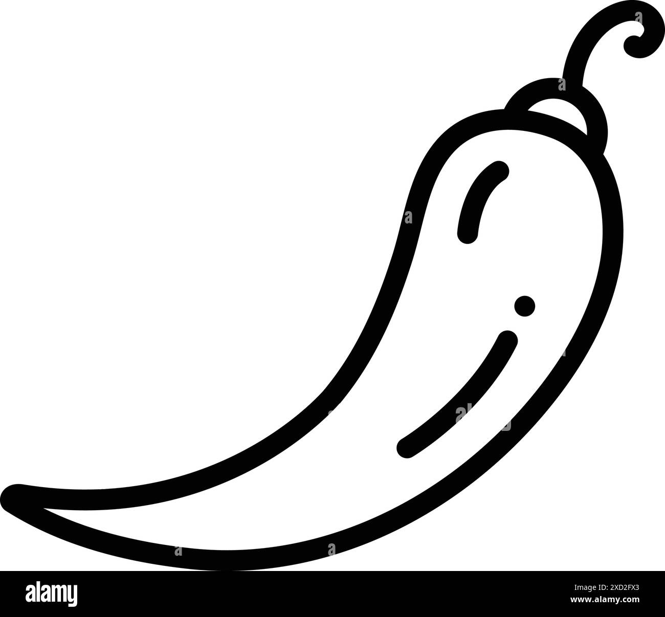 Icône pour Chili, poivre Illustration de Vecteur