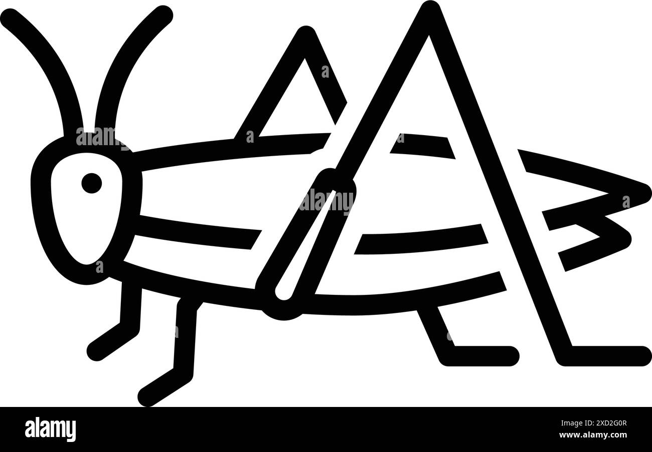 Icône pour sauterelle, bizarre Illustration de Vecteur