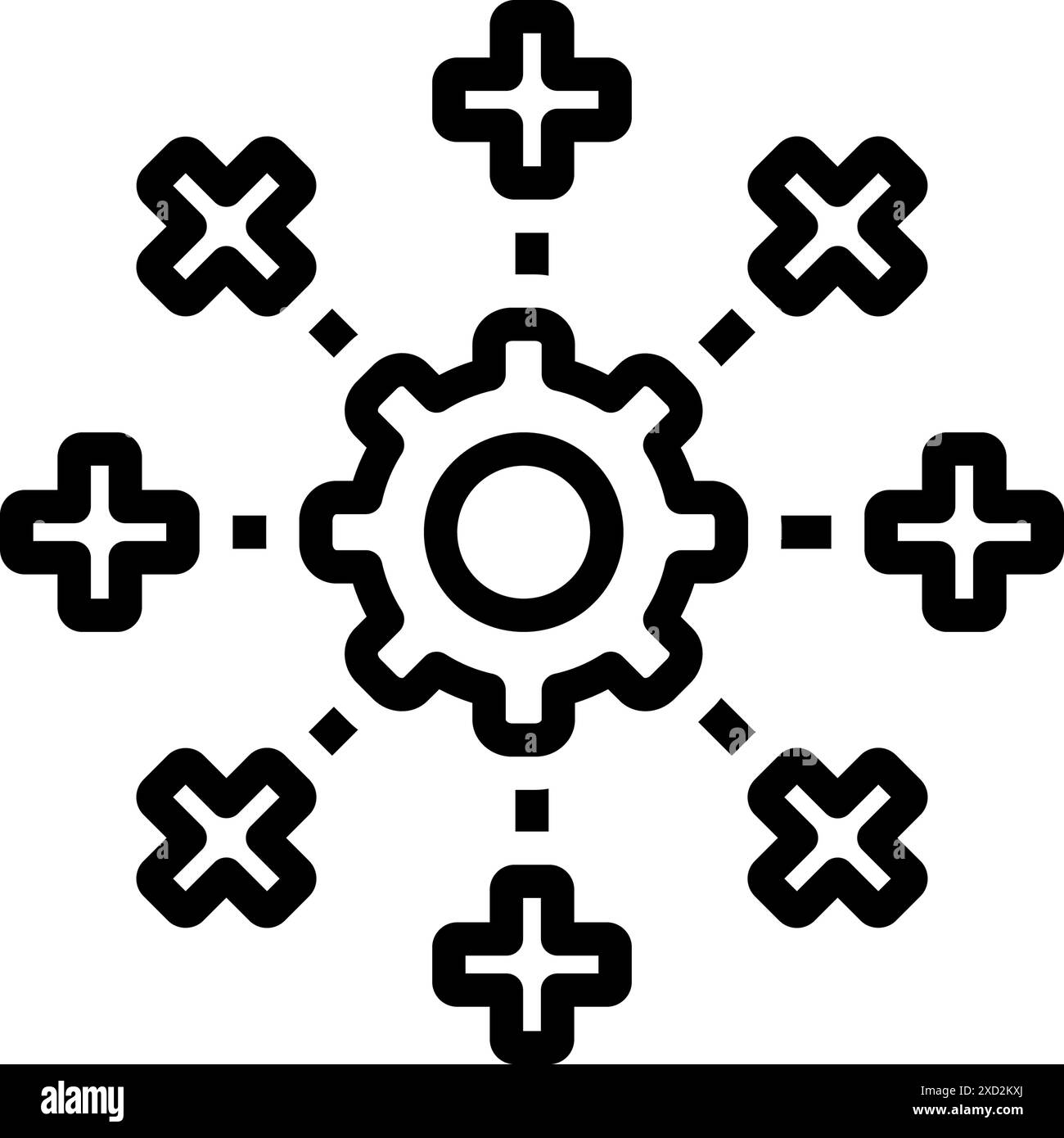 Icône pour système, mainframe Illustration de Vecteur