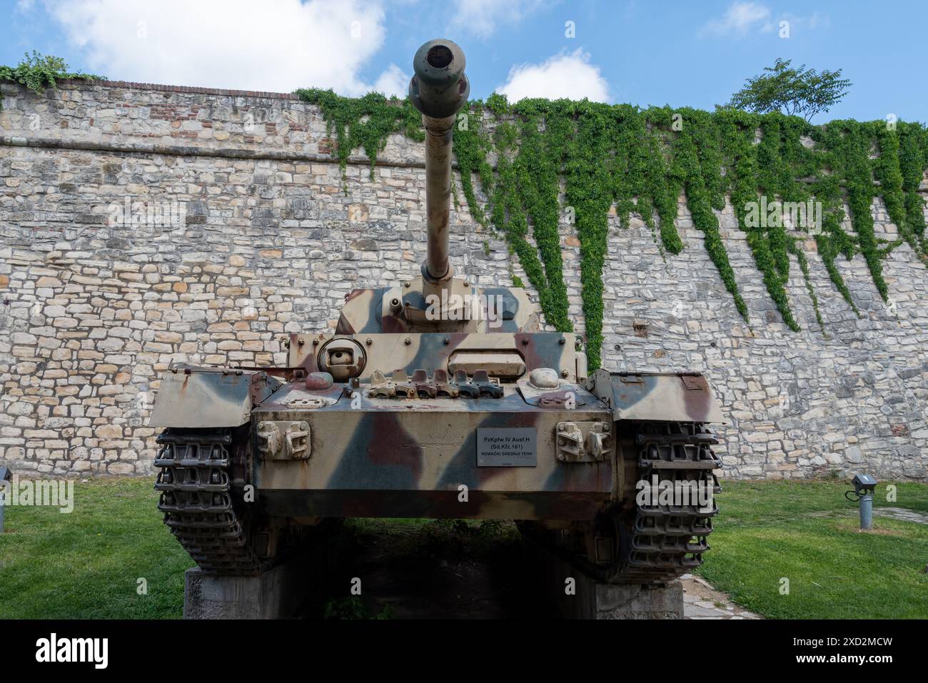 Panzer 4 H allemand exposé à la forteresse militaire de Belgrade. Avril 2024. Banque D'Images