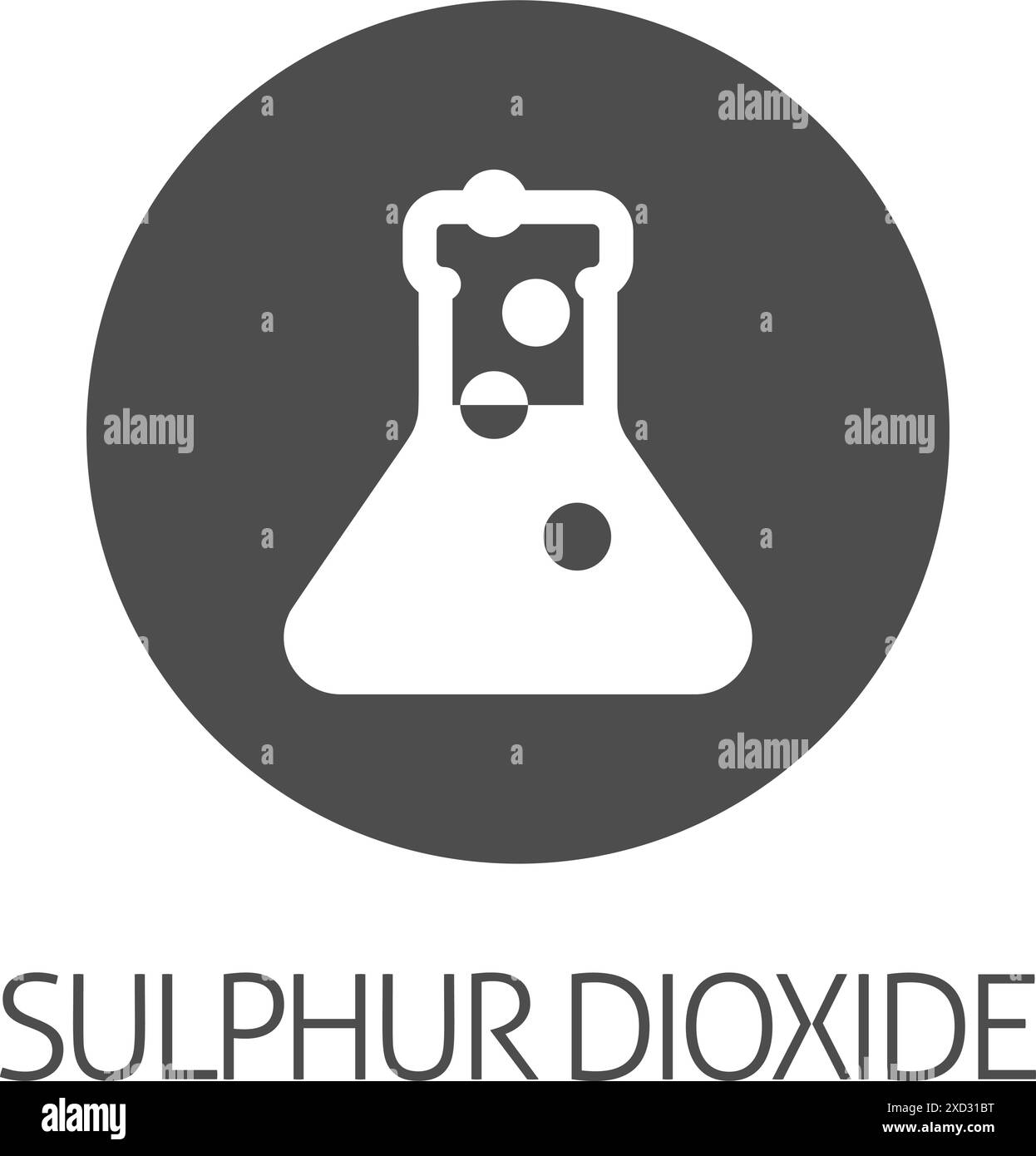 Concept d'icône de chimie du bécher en verre de laboratoire Illustration de Vecteur