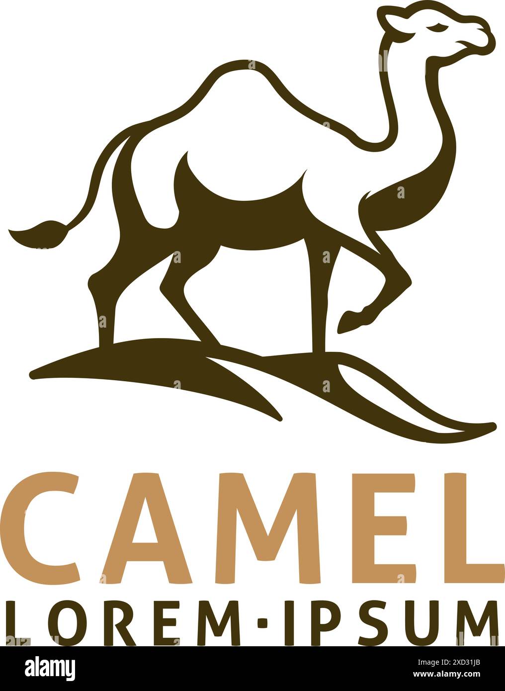 Camel animal Design illustration Mascot icône Illustration de Vecteur