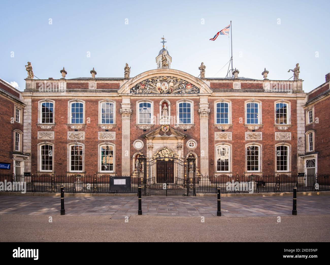 Le magnifique Guildhall de High St, Worcester, Worcestershire. Banque D'Images