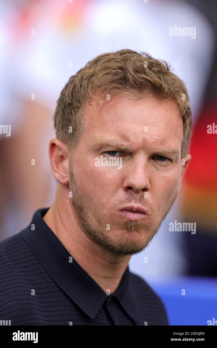 STUTTGART, ALLEMAGNE - 19 JUIN : Julian Nagelsmann entraîneur-chef de l'Allemagne avant le match de la phase de groupes de l'UEFA EURO 2024 entre l'Allemagne et la Hongrie à Stuttg Banque D'Images