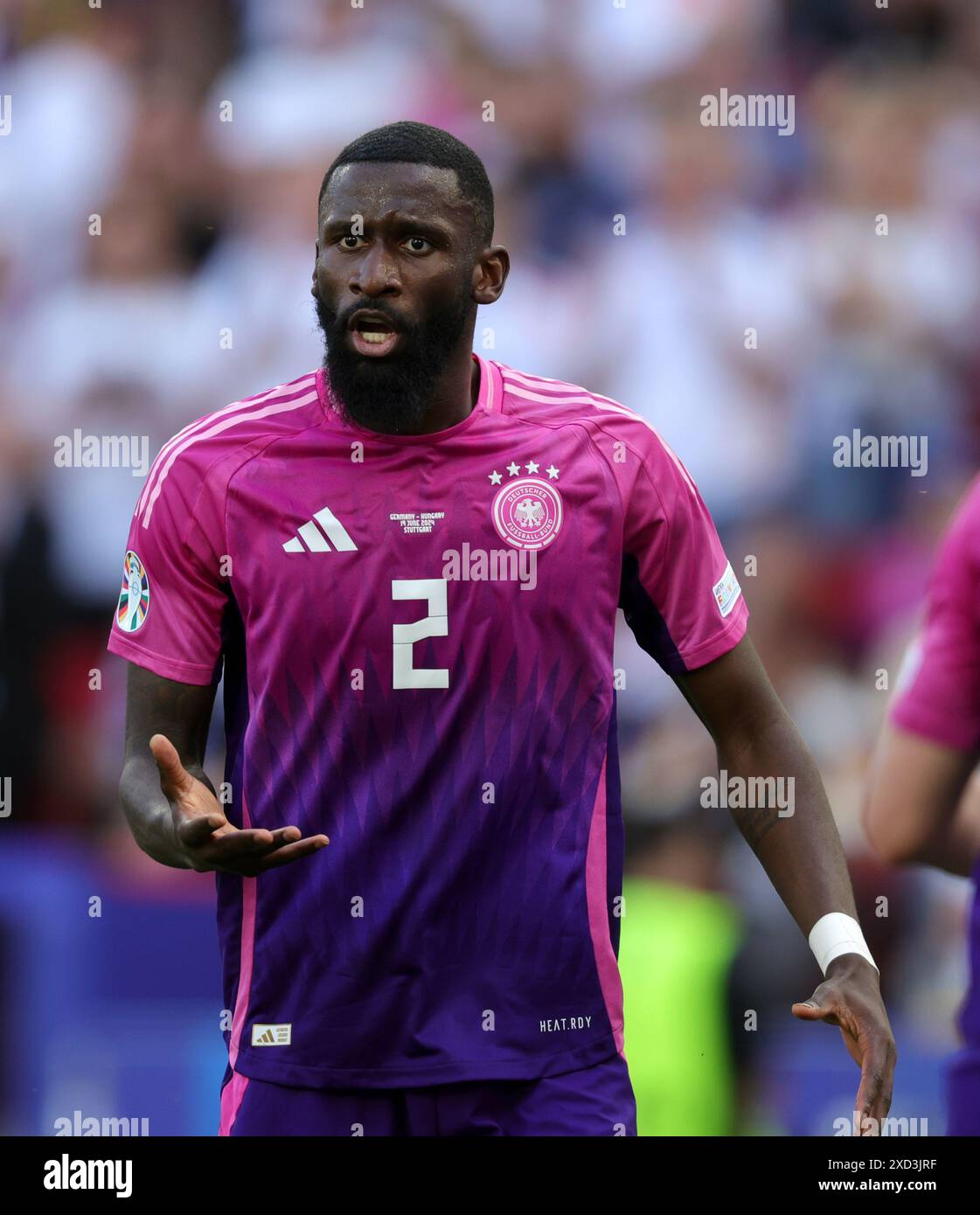 STUTTGART, ALLEMAGNE - 19 JUIN : Antonio Ruediger, Allemand, lors du match de la phase de groupes de l'UEFA EURO 2024 entre l'Allemagne et la Hongrie au Stuttgart Arena Banque D'Images