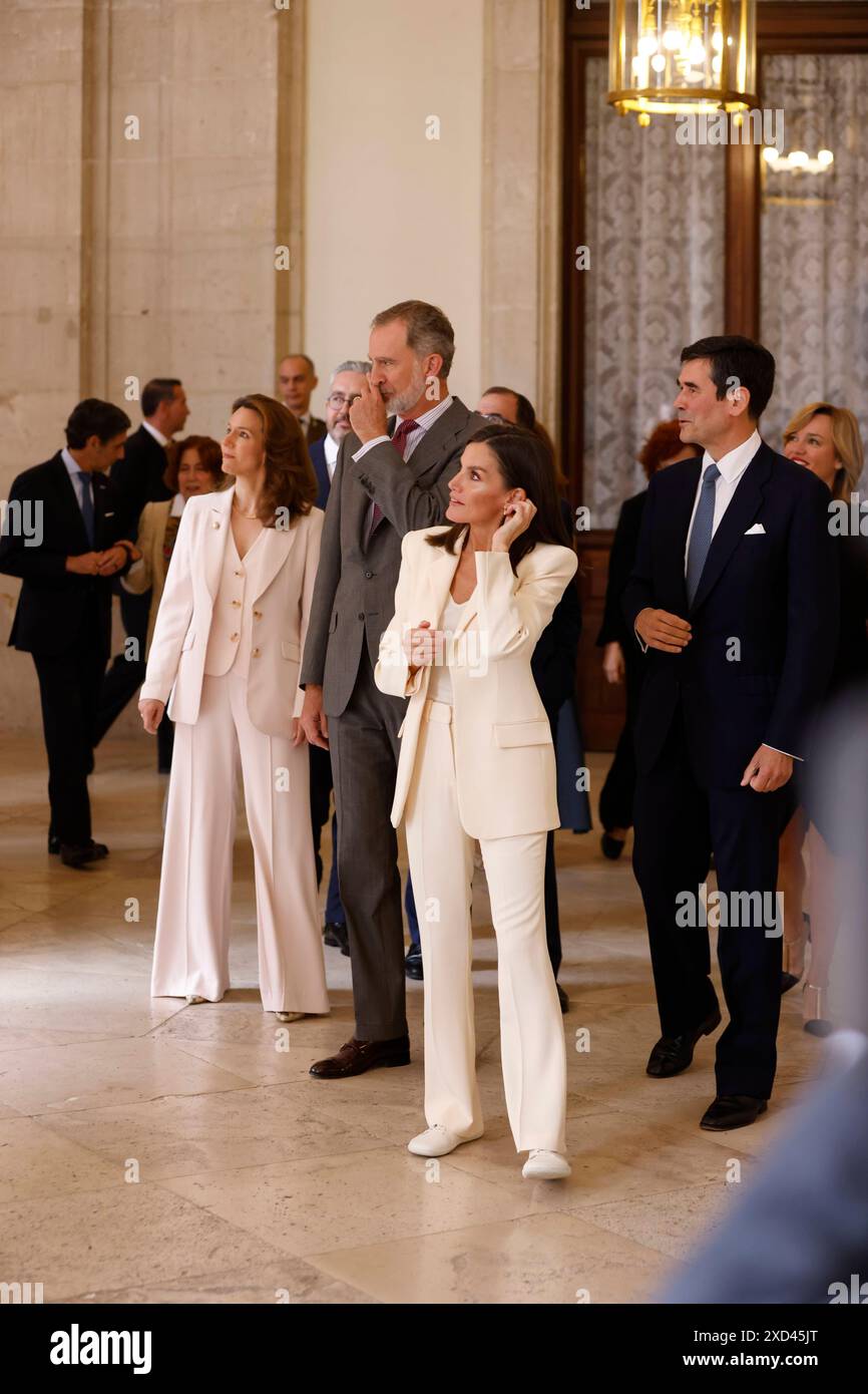 Madrid, Espagne. 20 juin 2024. Le Roi Felipe VI et la Reine Letizia lors de l'inauguration de l'exposition '' Felipe VI : une décennie dans l'histoire de la couronne d'Espagne '' à Madrid 20 juin 2024 crédit : CORDON PRESS/Alamy Live News Banque D'Images