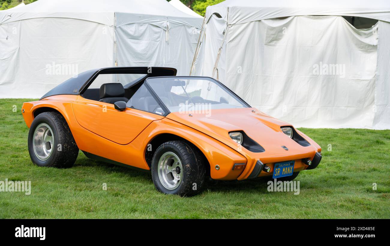 GROSSE POINTE SHORES, mi/USA - 16 JUIN 2024 : un buggy 1974 Meyers Manx SR dune, salon de voiture EyesOn Design, Edsel & Eleanor Ford House, près de Detroit. Banque D'Images