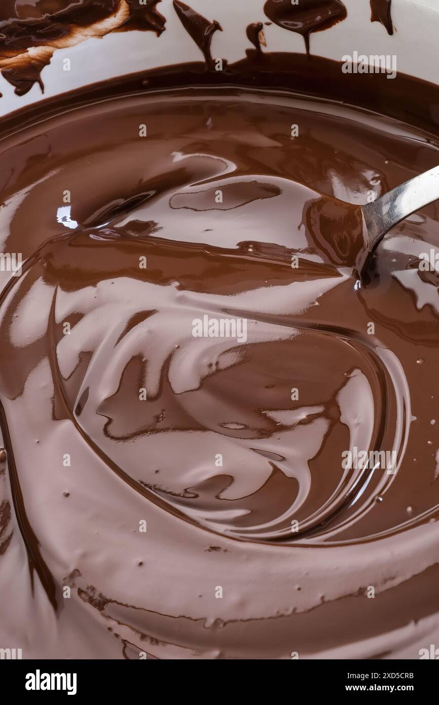 Chocolat fondu, fond gros plan Banque D'Images