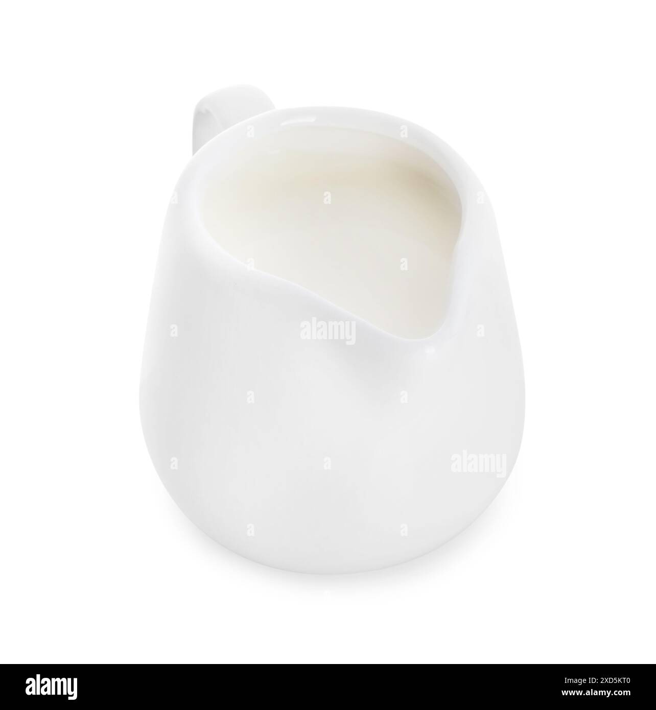 Pichet de lait frais isolated on white Banque D'Images