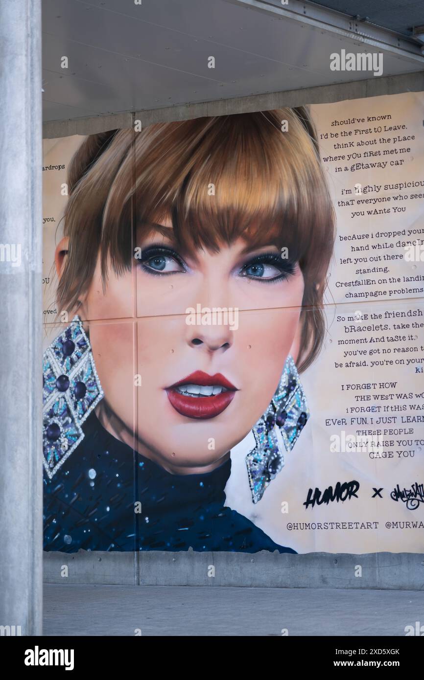 Taylor Swift - Wembley Era Tour préparation du concert - Londres, Royaume-Uni juin 2024 swiftie Banque D'Images