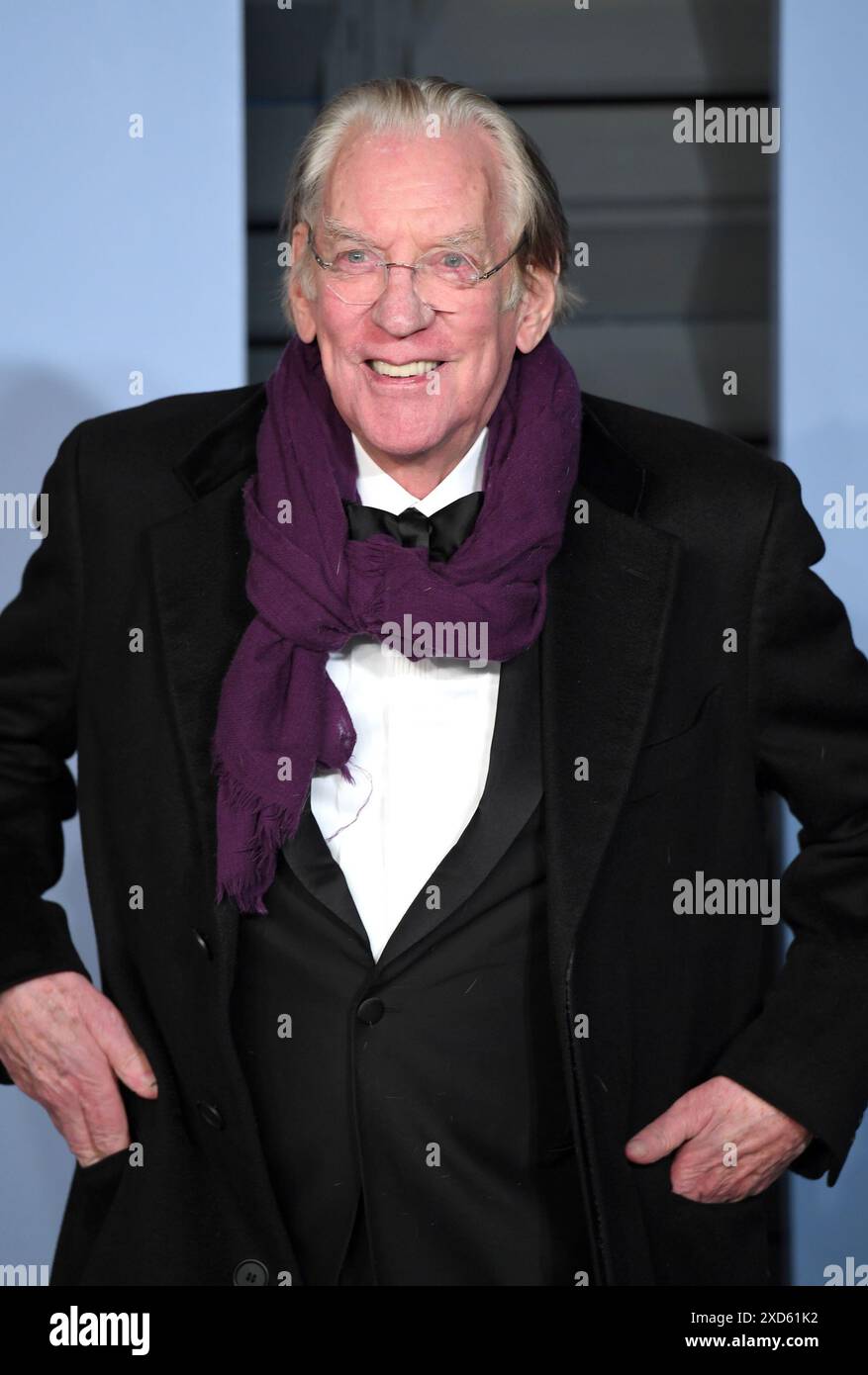 Photo du dossier datée du 04/03/18 de Donald Sutherland arrivant à la Vanity Fair Oscar Party tenue à Beverly Hills, Los Angeles, USA.. L'acteur canadien Donald Sutherland est décédé à l'âge de 88 ans des suites d'une longue maladie, a confirmé son agent à l'agence de presse PA. Date d'émission : jeudi 20 juin 2024. Banque D'Images