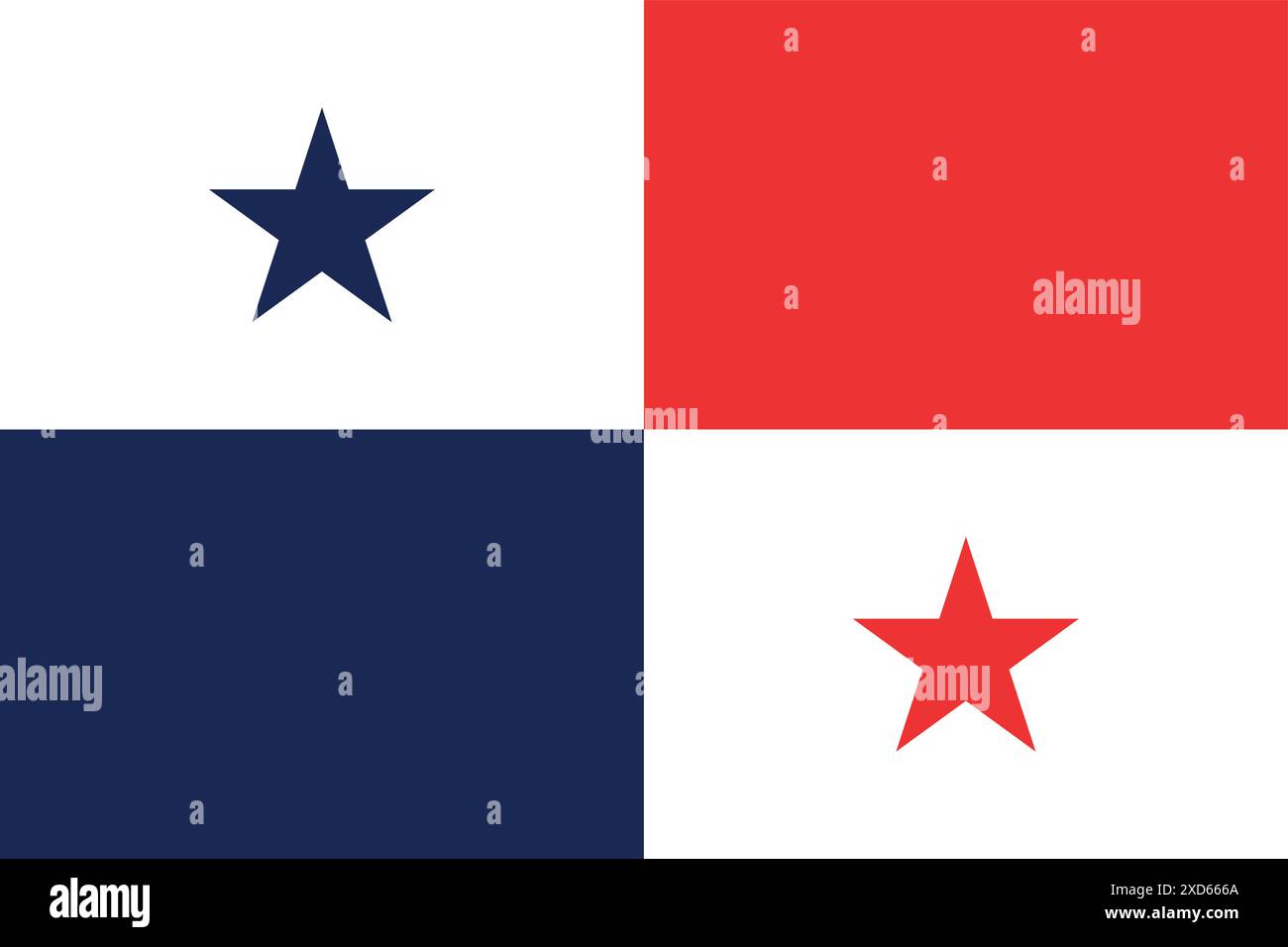Drapeau de Panama Illustration de Vecteur
