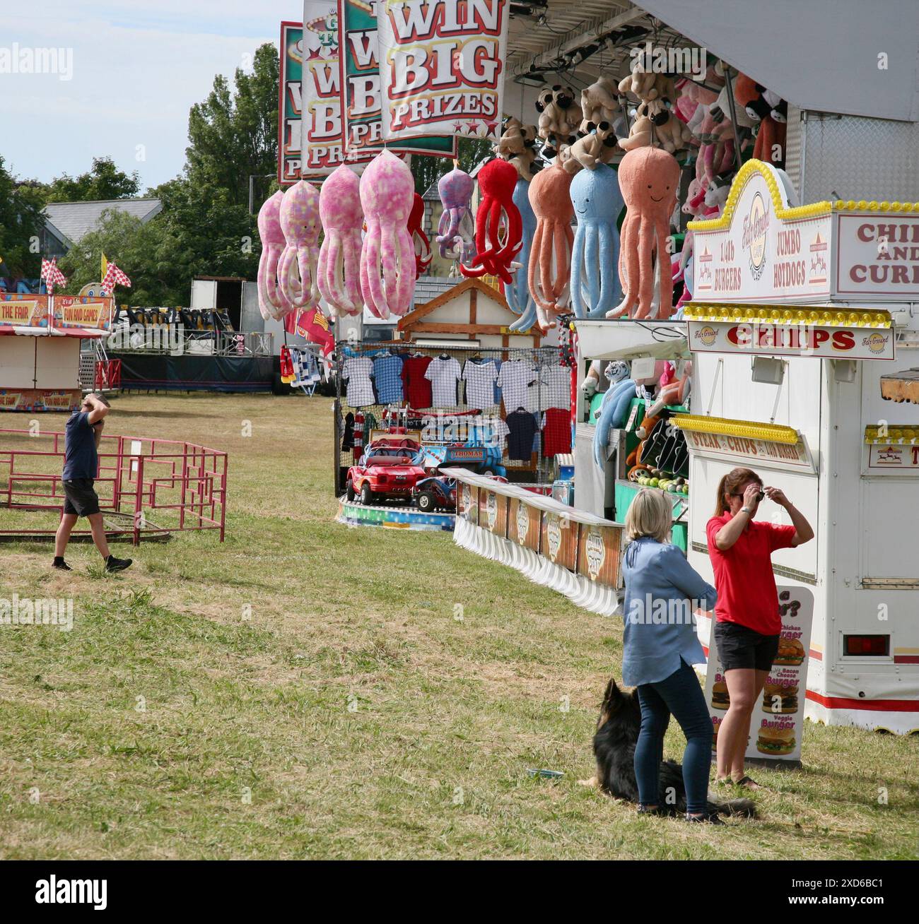 Une vue de la foire funéraire au Triangle, Lytham Green, Lytham St Annes, Lancashire, Royaume-Uni, Europe. Banque D'Images