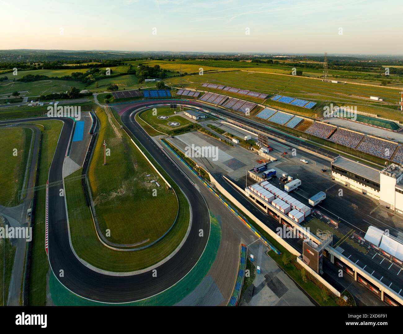 Hungaroring car course track est le plus grand lieu de course hongrois pour les sports mécaniques. Il y a dans la ville de Mogyorod près de Budapest. Banque D'Images