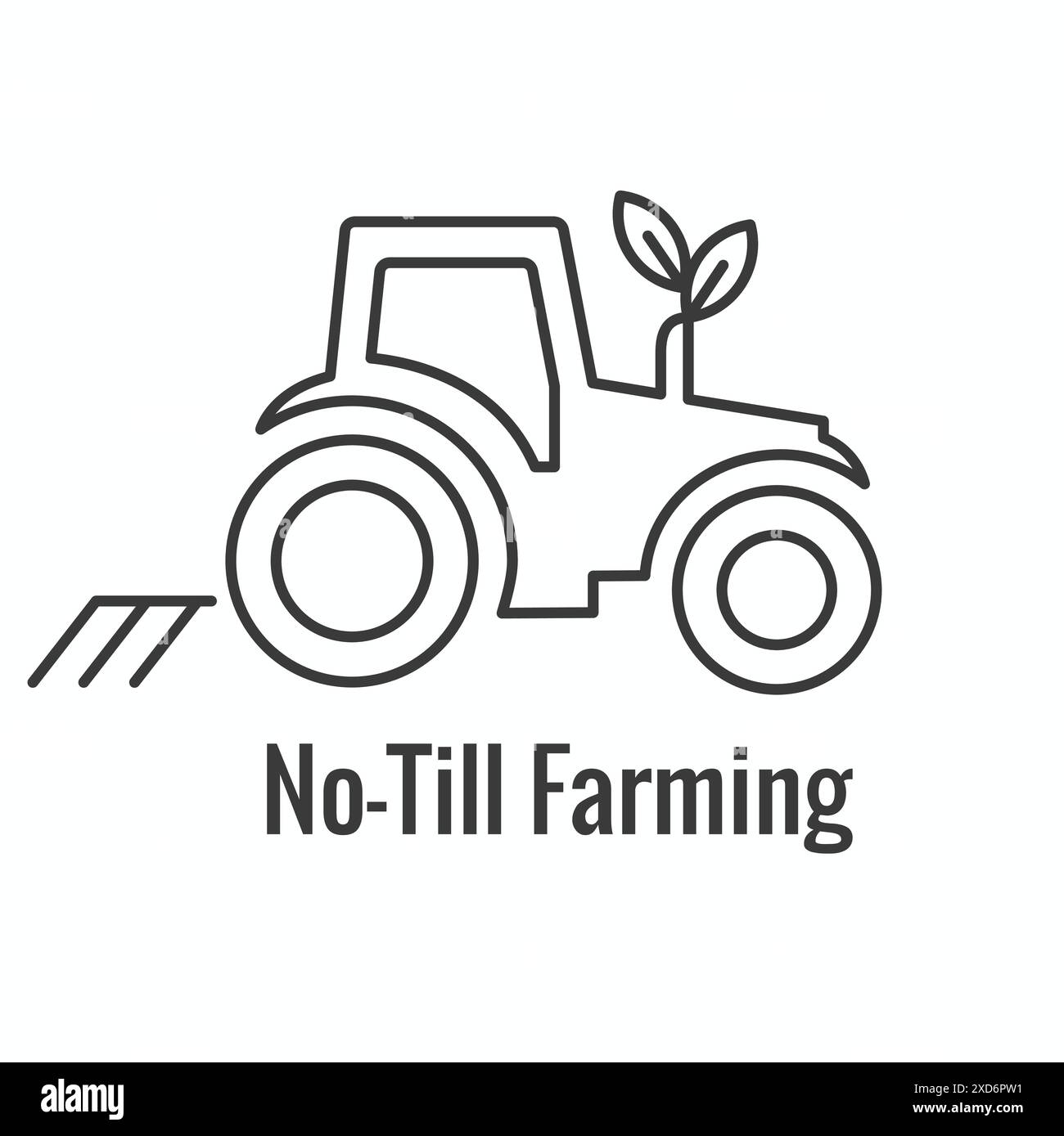 Icône de l'agriculture durable avec maximisation de la couverture des sols et intégration d'exemples de bétail pour l'agriculture régénérative Illustration de Vecteur