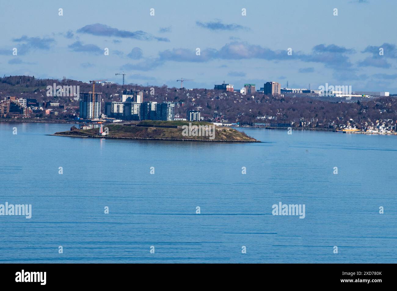 Île Georges du lieu historique national de la Redoute York à Fergusons Cove, Nouvelle-Écosse, Canada Banque D'Images
