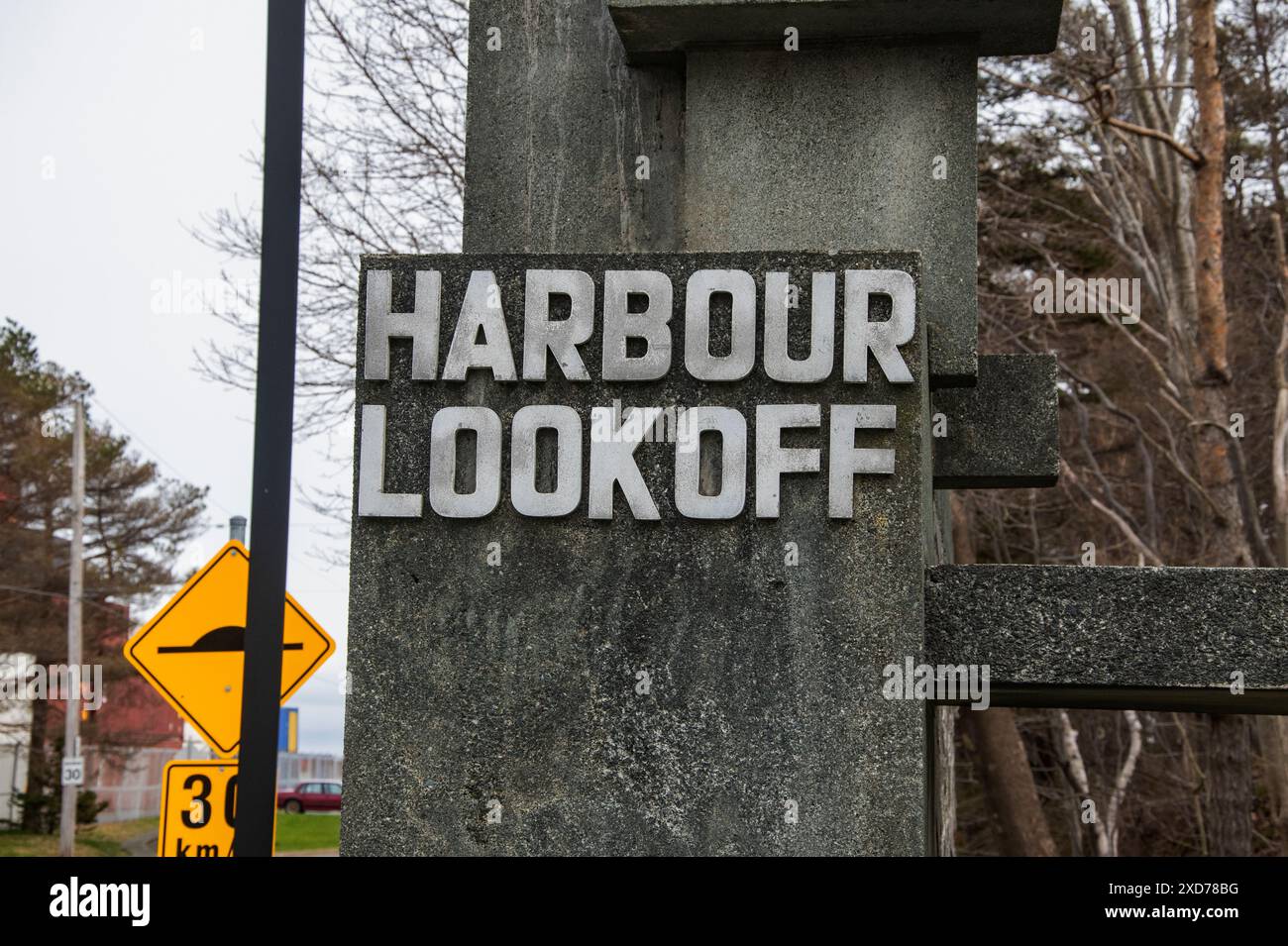 Harbour regardez le panneau à l'entrée du parc point Pleasant à Halifax, Nouvelle-Écosse, Canada Banque D'Images