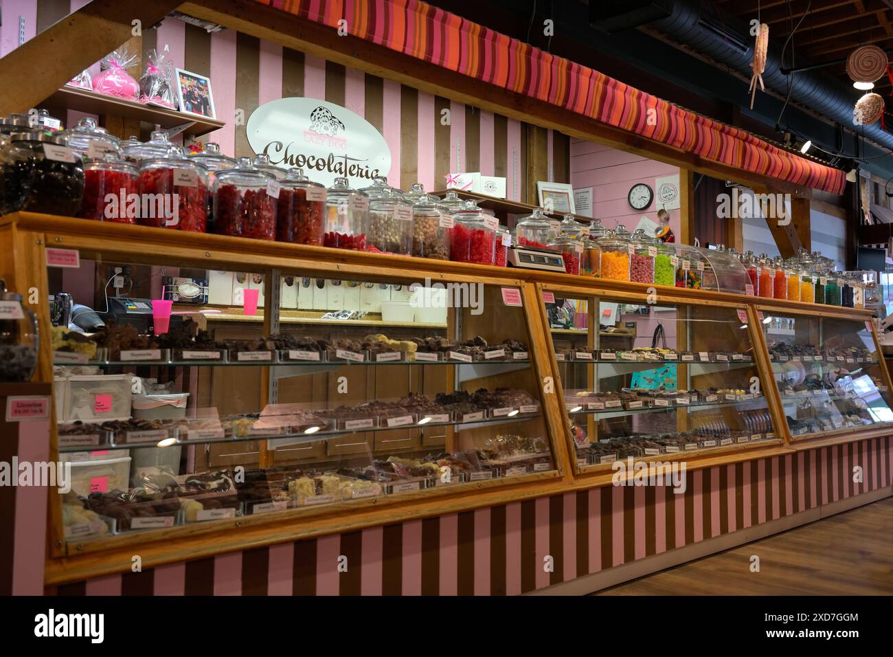 Le magasin de bonbons Lazy Dog dans la ville minière historique, Green Valley C. Banque D'Images
