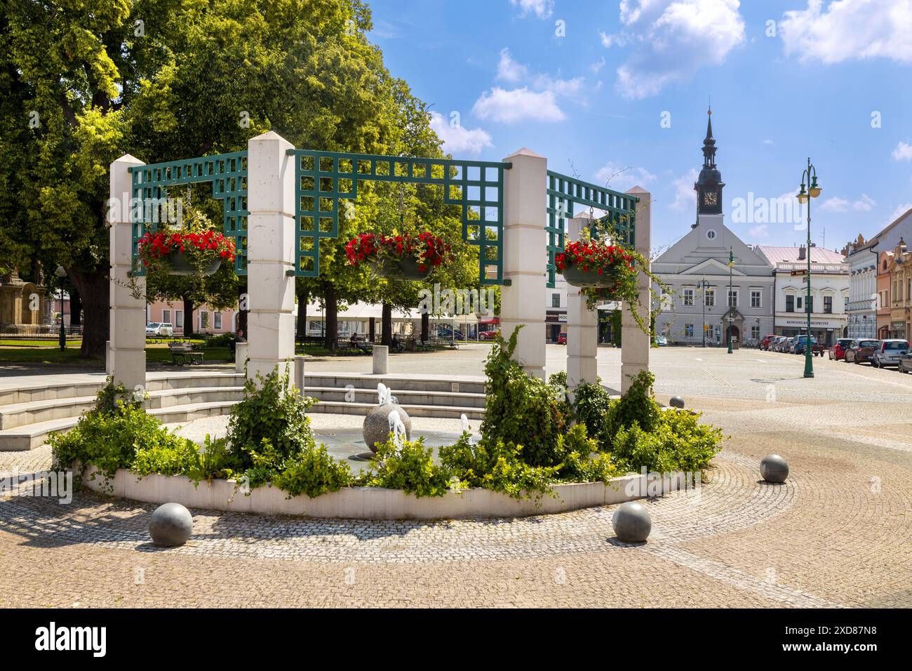 náměstí Přemysla Otakara II., Vysoké Mýto, Východní Čechy, Česká Republika / Square of Premysl Otakar II., Vysoke Myto, République tchèque Banque D'Images