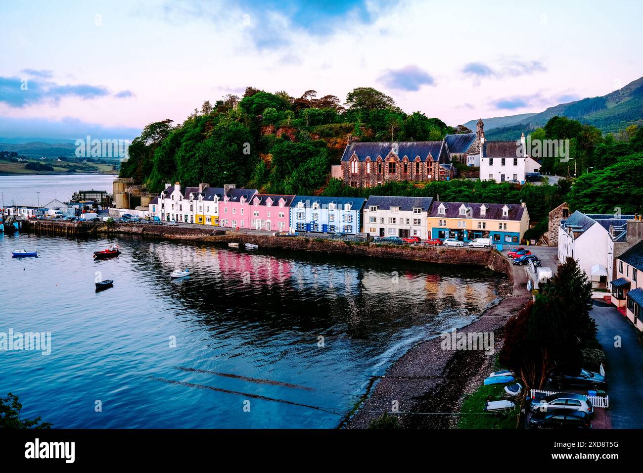 ville de portree sur l'île de skye Banque D'Images