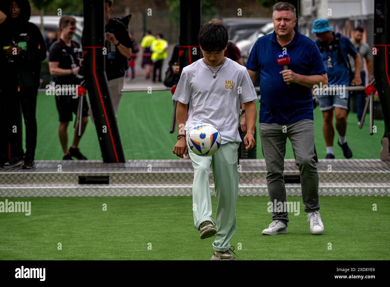 Montmelo, Espagne, 21 juin 2024, Yuki Tsunoda, du Japon, concourt pour Visa Cash App RB F1 Team. The Build Up, 10e manche du championnat de formule 1 2024. Crédit : Michael Potts/Alamy Live News Banque D'Images