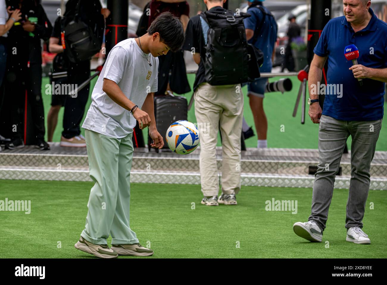 Montmelo, Espagne, 21 juin 2024, Yuki Tsunoda, du Japon, concourt pour Visa Cash App RB F1 Team. The Build Up, 10e manche du championnat de formule 1 2024. Crédit : Michael Potts/Alamy Live News Banque D'Images