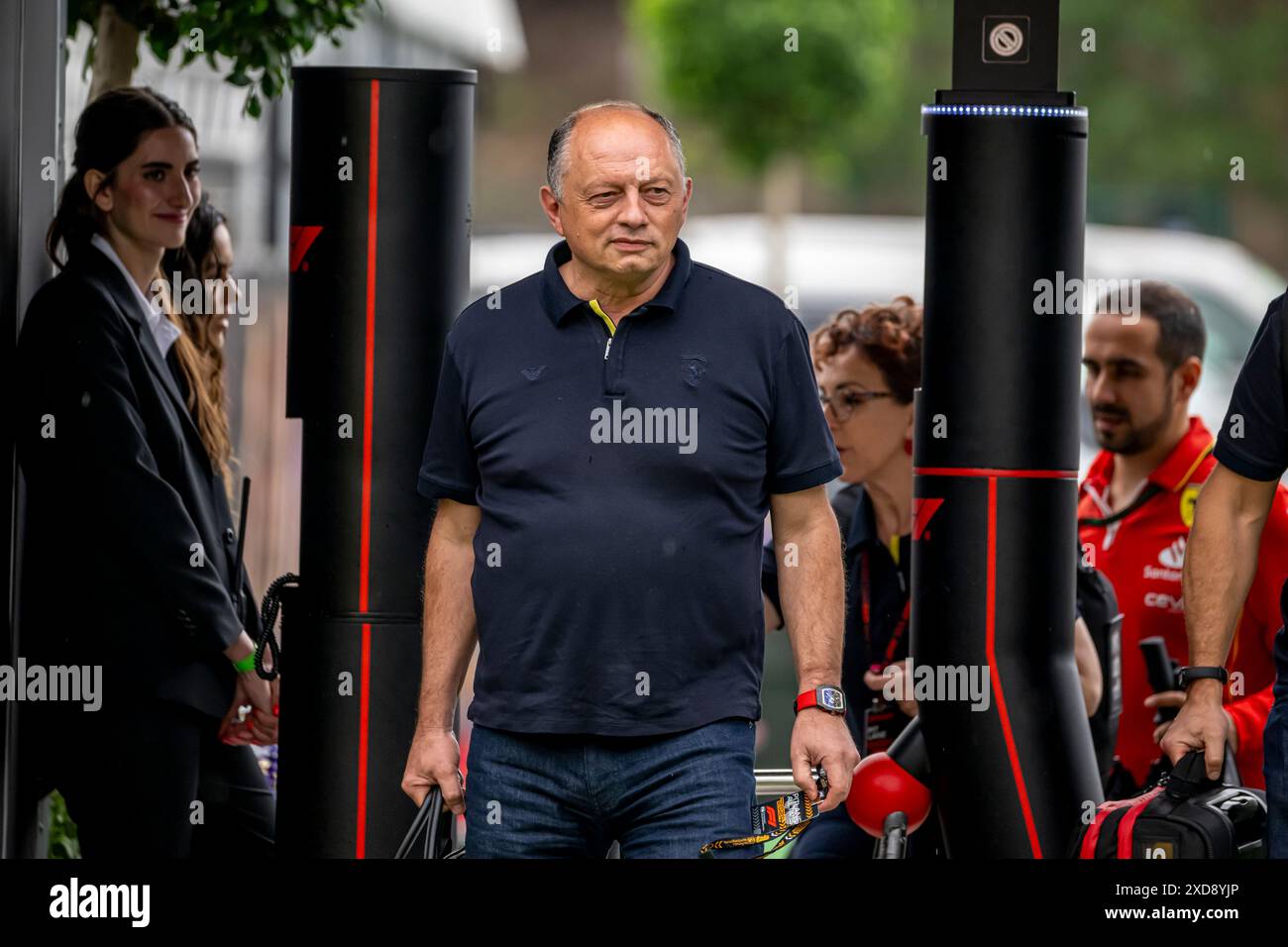 Montmelo, Espagne, 21 juin 2024, Frederic Vasseur, le Team Principle de l'équipe Ferrari participant à la build UP, manche 10 du championnat de formule 1 2024. Crédit : Michael Potts/Alamy Live News Banque D'Images