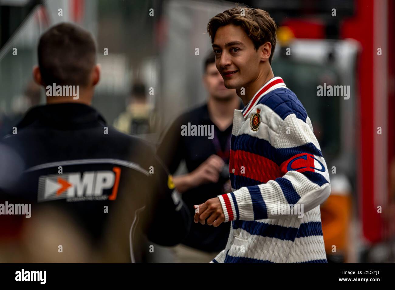 Montmelo, Espagne, 21 juin 2024, George Russell, du Royaume-Uni, concourt pour Mercedes F1. The Build Up, 10e manche du championnat de formule 1 2024. Crédit : Michael Potts/Alamy Live News Banque D'Images