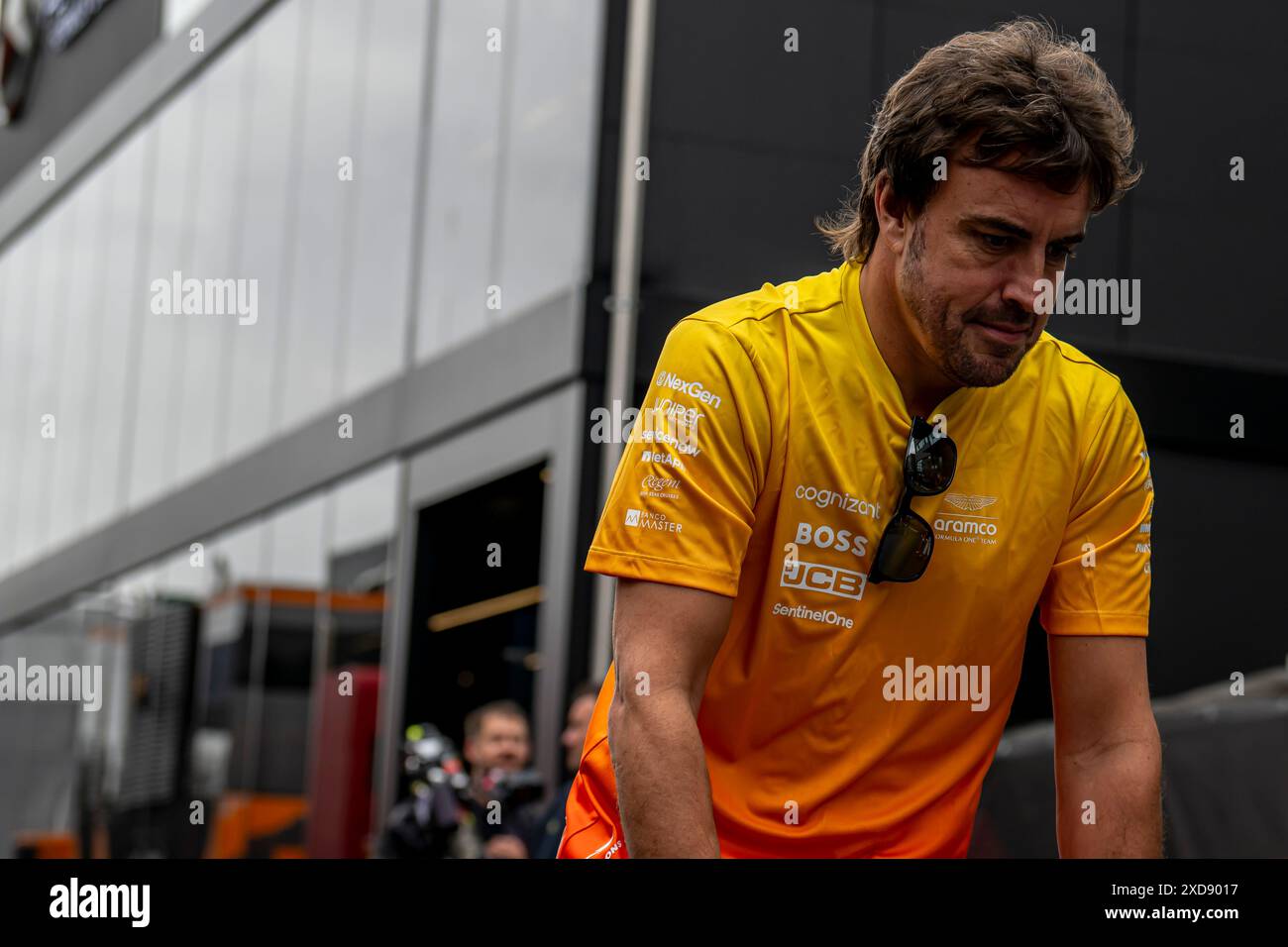 Montmelo, Espagne, 21 juin 2024, Fernando Alonso, espagnol, concourt pour Aston Martin F1. The Build Up, 10e manche du championnat de formule 1 2024. Crédit : Michael Potts/Alamy Live News Banque D'Images