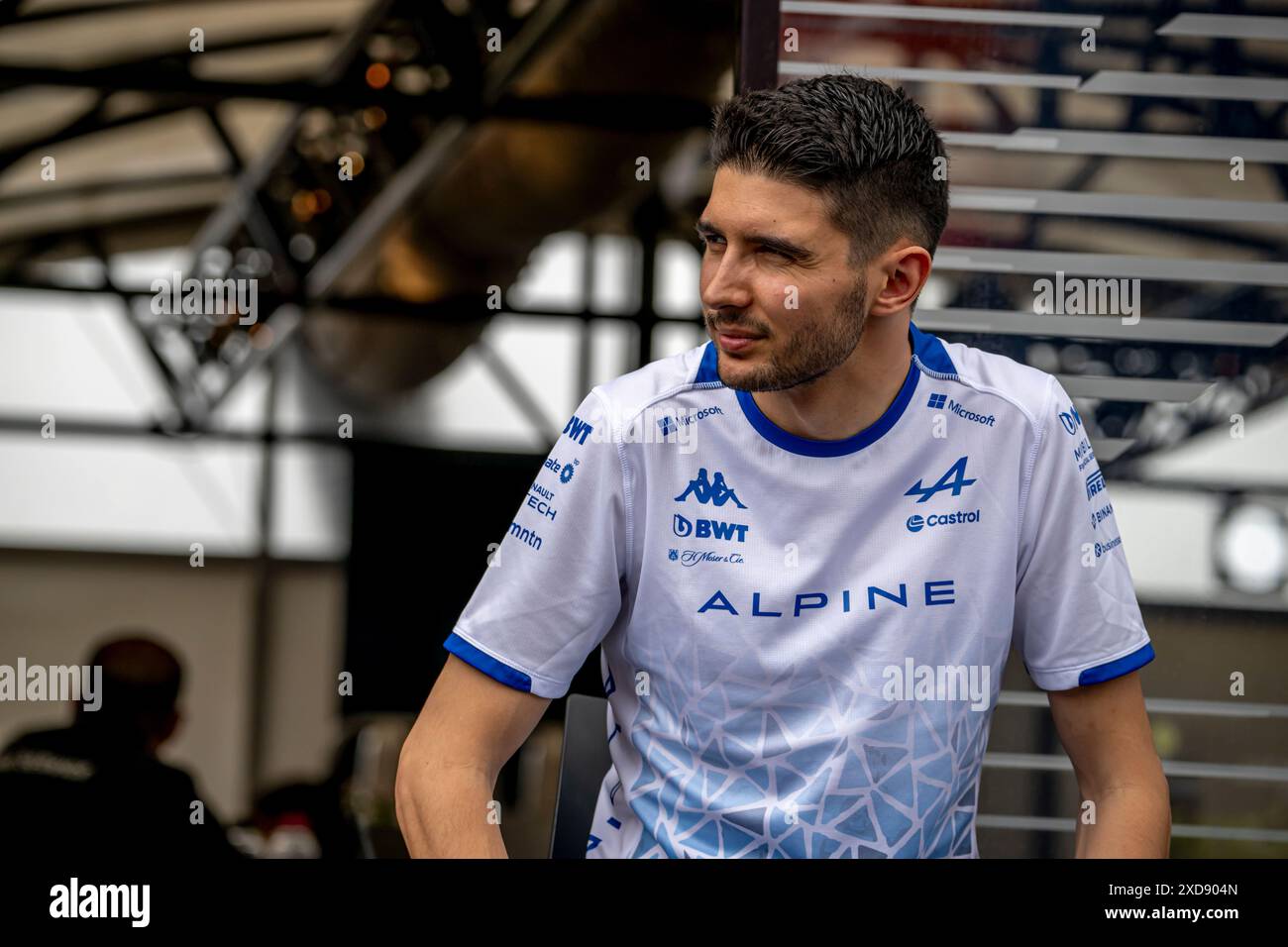 Montmelo, Espagne, 21 juin 2024, Esteban Ocon, de France, concourt pour Alpine . The Build Up, 10e manche du championnat de formule 1 2024. Crédit : Michael Potts/Alamy Live News Banque D'Images