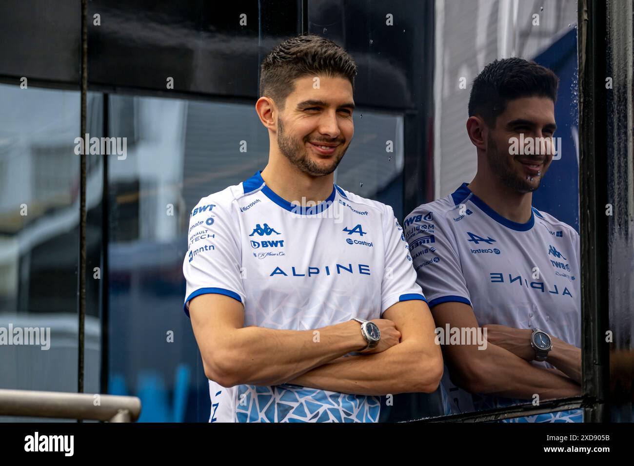Montmelo, Espagne, 21 juin 2024, Esteban Ocon, de France, concourt pour Alpine . The Build Up, 10e manche du championnat de formule 1 2024. Crédit : Michael Potts/Alamy Live News Banque D'Images