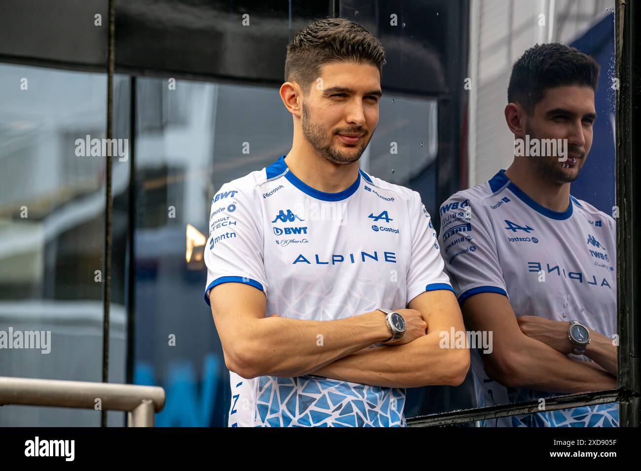 Montmelo, Espagne, 21 juin 2024, Esteban Ocon, de France, concourt pour Alpine . The Build Up, 10e manche du championnat de formule 1 2024. Crédit : Michael Potts/Alamy Live News Banque D'Images