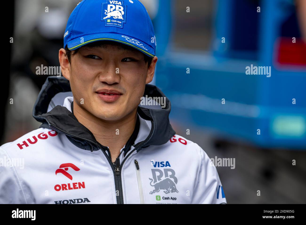 Montmelo, Espagne, 21 juin 2024, Yuki Tsunoda, du Japon, concourt pour Visa Cash App RB F1 Team. The Build Up, 10e manche du championnat de formule 1 2024. Crédit : Michael Potts/Alamy Live News Banque D'Images