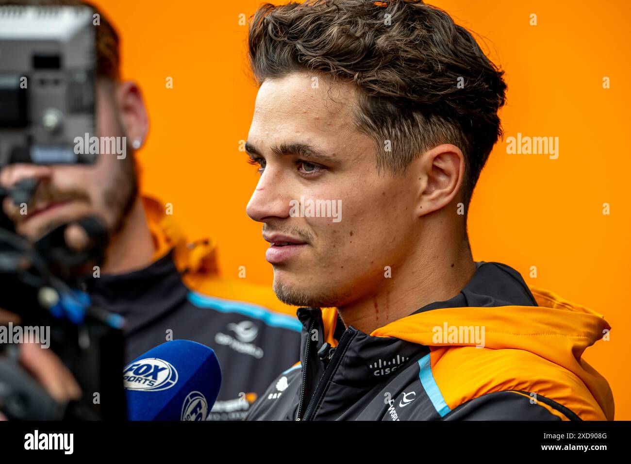 Montmelo, Espagne, 21 juin 2024, Lando Norris, du Royaume-Uni, concourt pour McLaren F1. The Build Up, 10e manche du championnat de formule 1 2024. Crédit : Michael Potts/Alamy Live News Banque D'Images