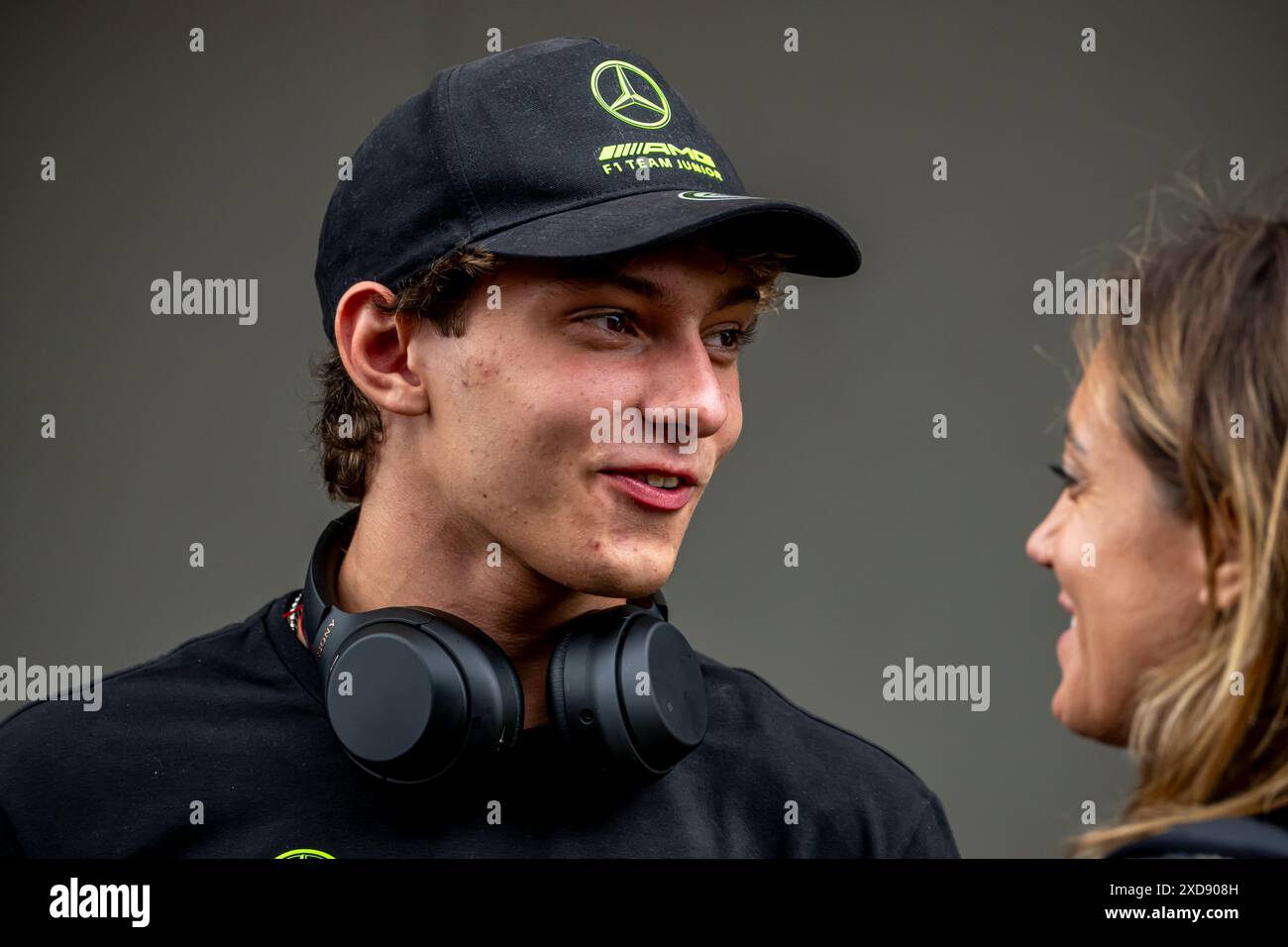 Montmelo, Espagne, 21 juin 2024, Andrea Kimi Antonelli , participant au Build Up, 10e manche du championnat de formule 1 2024. Crédit : Michael Potts/Alamy Live News Banque D'Images