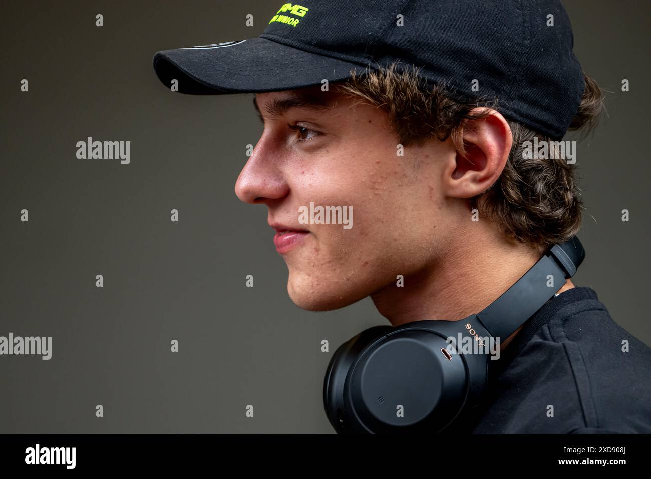Montmelo, Espagne, 21 juin 2024, Andrea Kimi Antonelli , participant au Build Up, 10e manche du championnat de formule 1 2024. Crédit : Michael Potts/Alamy Live News Banque D'Images