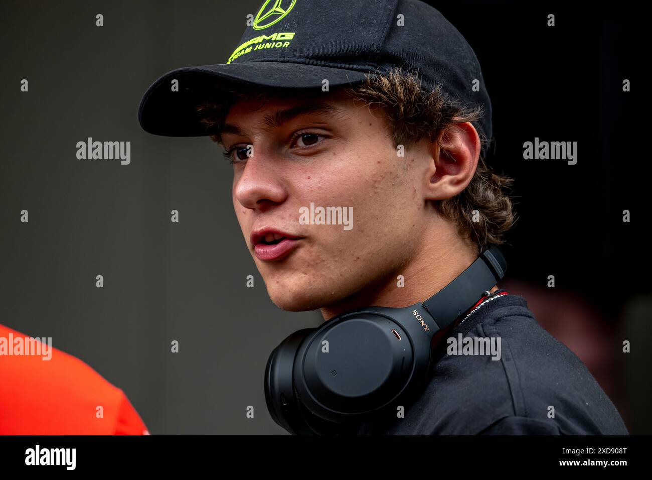 Montmelo, Espagne, 21 juin 2024, Andrea Kimi Antonelli , participant au Build Up, 10e manche du championnat de formule 1 2024. Crédit : Michael Potts/Alamy Live News Banque D'Images