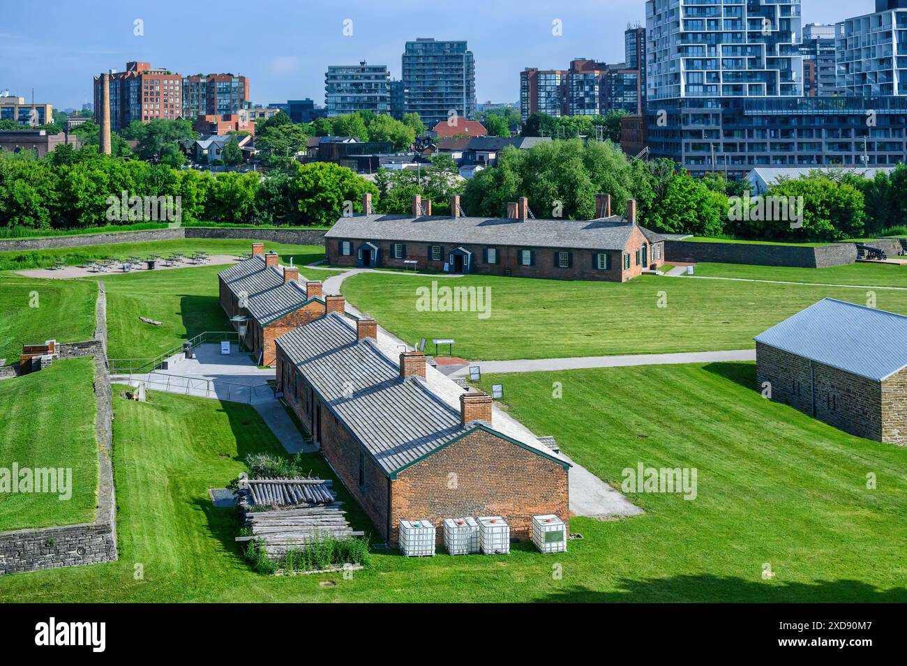 Bâtiment Fort York architecture coloniale, Toronto, Canada Banque D'Images