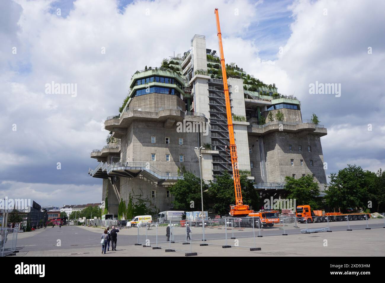 Hamburk, Allemagne. 05 juin 2024. Pauli Flak Bunker (Feldstrasse Bunker Flakturm IV) photographié à Hambourg, Allemagne, le 5 juin 2024. Crédit : Ales Zapotocky/CTK photo/Alamy Live News Banque D'Images