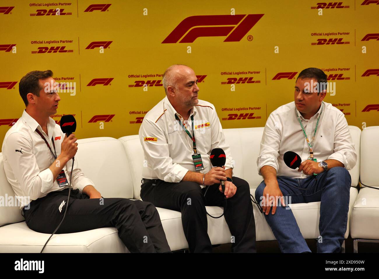 Barcelone, Espagne. 21 juin 2024. Conférence de presse DHL. Championnat du monde de formule 1 21.06.2024, Rd 10, Grand Prix d'Espagne, Barcelone, Espagne, journée d'entraînement. Le crédit photo devrait se lire : XPB/Alamy Live News. Banque D'Images