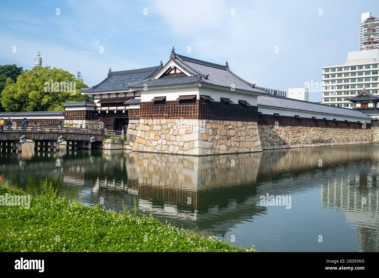 Murs extérieurs du château d'Hiroshima Hiroshima Japon Banque D'Images