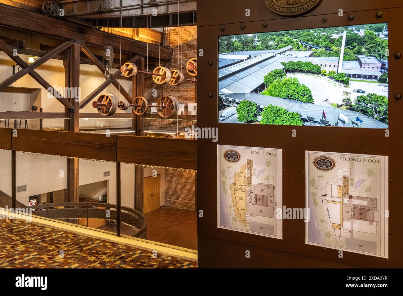 Intérieur du Columbus Convention & Trade Center sur le front de mer de la rivière Chattahoochee à Columbus, Géorgie. (ÉTATS-UNIS) Banque D'Images