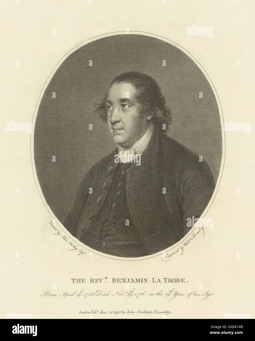 Benjamin Latrobe, père de l'architecte du Capitole, Washington DC 1795 Banque D'Images