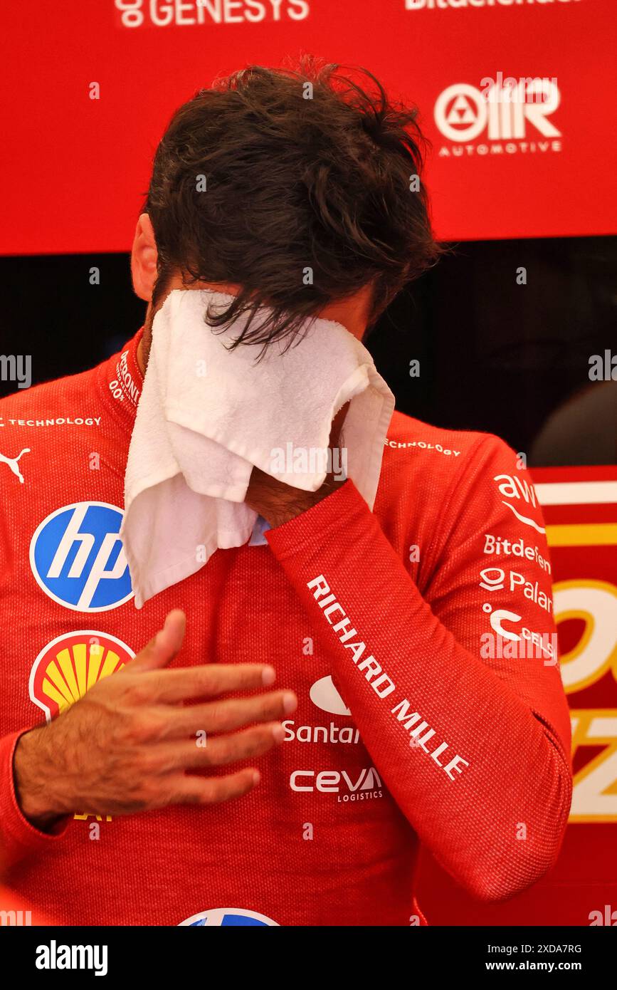 Barcelone, Espagne. 21 juin 2024. Carlos Sainz Jr (ESP) Ferrari. Championnat du monde de formule 1 21.06.2024, Rd 10, Grand Prix d'Espagne, Barcelone, Espagne, journée d'entraînement. Le crédit photo devrait se lire : XPB/Alamy Live News. Banque D'Images