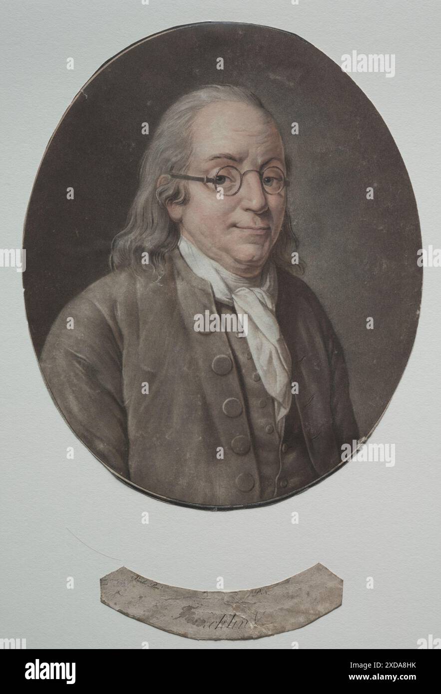 Collection des grands hommes Benjamin Franklin, v. 1795. Pierre-Michel Alix (français, 17621817.jpg - 2XDA8HK Banque D'Images