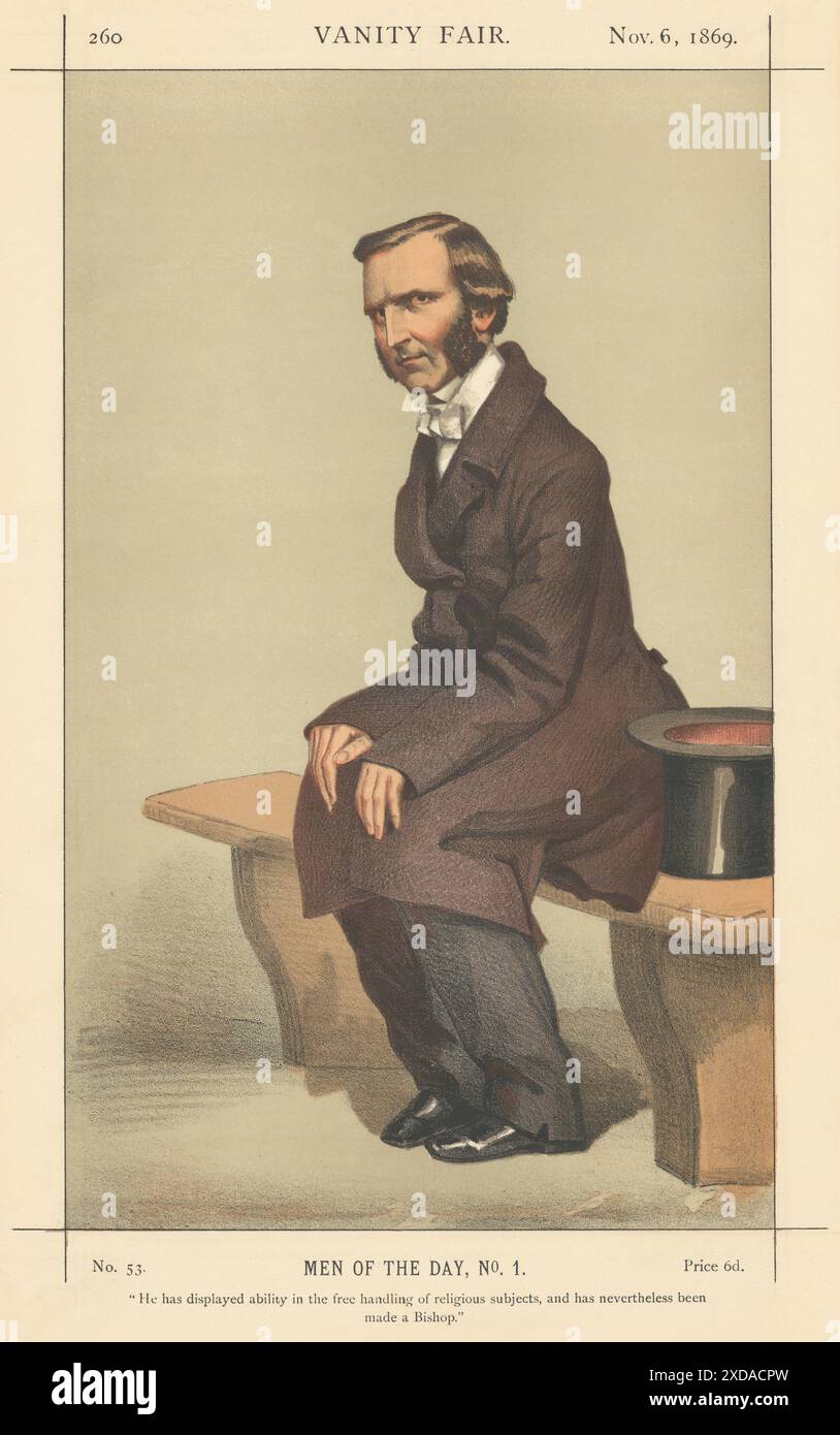 VANITY FAIR SPY CARICATURE Rev Frederick Temple 'il a montré la capacité…' 1869 Banque D'Images